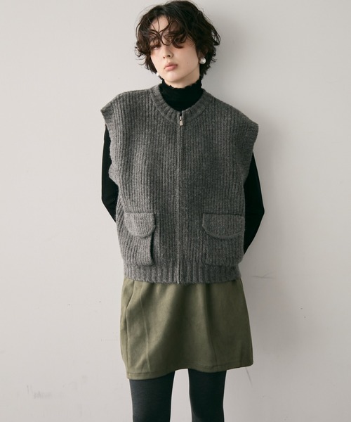 ポケット付きZIPベスト（ベスト）｜Trish（トリッシュ）のファッション