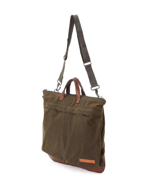 AVIREX(アヴィレックス)の「MILITARY FABRIC OILED CLOTH HELMET BAG / ミリタリー ファブリック クロス ヘルメットバッグ / AVIREX / アヴィレックス(ショルダーバッグ・メンズ・オリーブ系/ブラック・F)」の4枚目の写真
