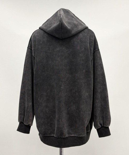 完売商品　ブラックビンテージ パーカー ユニセックスヴィンテージ加工ジップパーカー（パーカー）｜FOLLOWIN