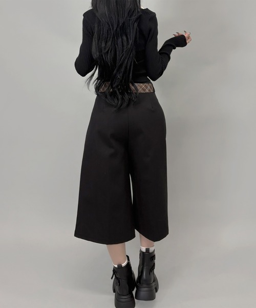 FOLLOWIN（フォロウィン）の「２color /サイドベルトヴィンテージグラデーション厚底ショートブーツ（ブーツ・レディース・ブラウン/ブラック・LARGE/MEDIUM/SMALL）」の6枚目の写真