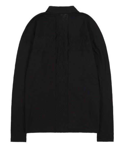 FANCY CLUB(ファンシークラブ)の「A'GEM/9 × .kom 『FANCY CLUB/ファンシークラブ』 BACK CROSS OVER FIT COLLAR TEE/バッククロス オーバーフィット 長袖Tシャツ(Tシャツ/カットソー・レディース・ブラック/ホワイト・FREE)」の21枚目の写真
