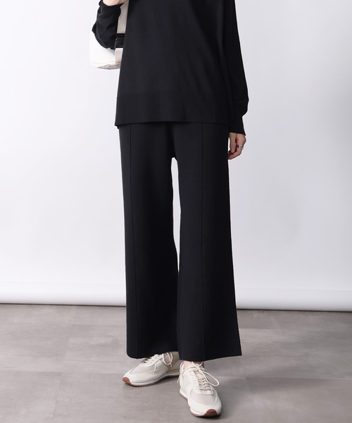PICCIN(ピッチン)の「【セットアップ可能】センターラインニットパンツ(その他パンツ・レディース・オフホワイト/ブラック/ダークグレー・M)」の2枚目の写真