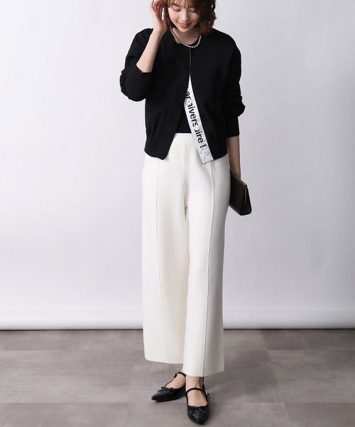 PICCIN(ピッチン)の「【セットアップ可能】センターラインニットパンツ(その他パンツ・レディース・オフホワイト/ブラック/ダークグレー・M)」の22枚目の写真