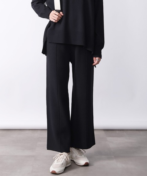 PICCIN(ピッチン)の「【セットアップ可能】センターラインニットパンツ(その他パンツ・レディース・オフホワイト/ブラック/ダークグレー・M)」の5枚目の写真