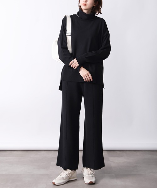 PICCIN(ピッチン)の「【セットアップ可能】センターラインニットパンツ(その他パンツ・レディース・オフホワイト/ブラック/ダークグレー・M)」の8枚目の写真