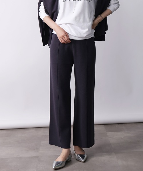 PICCIN(ピッチン)の「【セットアップ可能】センターラインニットパンツ(その他パンツ・レディース・オフホワイト/ブラック/ダークグレー・M)」の10枚目の写真