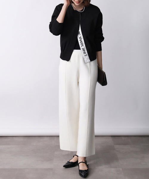 PICCIN（ピッチン）の「【セットアップ可能】センターラインニットパンツ（その他パンツ・レディース・ブラック/ダークグレー/オフホワイト・M）」の20枚目の写真