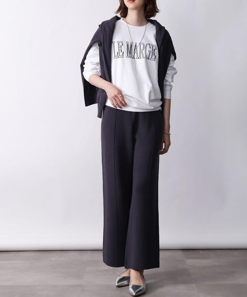 PICCIN（ピッチン）の「【セットアップ可能】センターラインニットパンツ（その他パンツ・レディース・ブラック/ダークグレー/オフホワイト・M）」の22枚目の写真