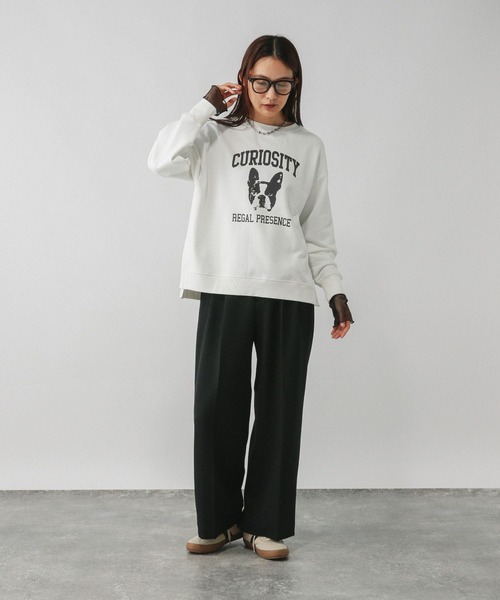 GLOBAL WORK（グローバルワーク）の「Beauteeシアー切り替え長袖/587687（Tシャツ/カットソー・レディース・ブラック/ライトグレー/ホワイト/ホワイト系その他2・MEDIUM/LARGE）」の15枚目の写真