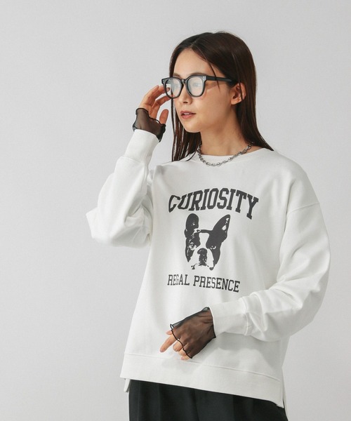 GLOBAL WORK（グローバルワーク）の「Beauteeシアー切り替え長袖/587687（Tシャツ/カットソー・レディース・ブラック/ライトグレー/ホワイト/ホワイト系その他2・MEDIUM/LARGE）」の10枚目の写真