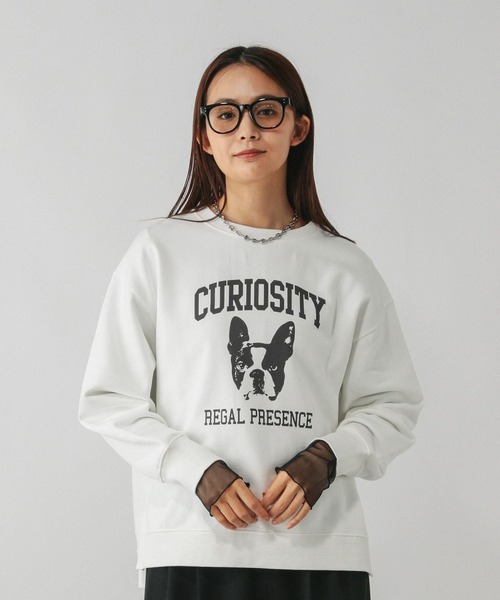 GLOBAL WORK（グローバルワーク）の「Beauteeシアー切り替え長袖/587687（Tシャツ/カットソー・レディース・ブラック/ライトグレー/ホワイト/ホワイト系その他2・MEDIUM/LARGE）」の14枚目の写真