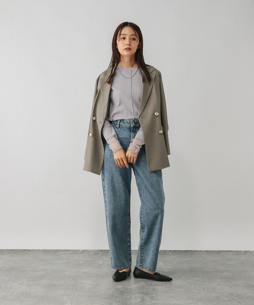 GLOBAL WORK（グローバルワーク）の「Beauteeシアー切り替え長袖/587687（Tシャツ/カットソー・レディース・ブラック/ライトグレー/ホワイト/ホワイト系その他2・MEDIUM/LARGE）」の17枚目の写真