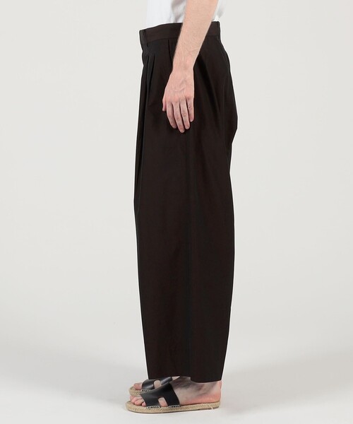 HAVERSACK（ハバーザック）の「HAVERSACK ATTIRE コットン タックワイドパンツ（その他パンツ・メンズ・ダークブラウン・M/L）」の4枚目の写真