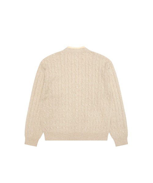AAPE BY A BATHING APE(エーエイプバイアベイシングエイプ)の「AAPER KNIT CARDIGAN(カーディガン/ボレロ・メンズ・ネイビー/ベージュ系その他5・MEDIUM/SMALL/X-LARGE/LARGE)」の3枚目の写真