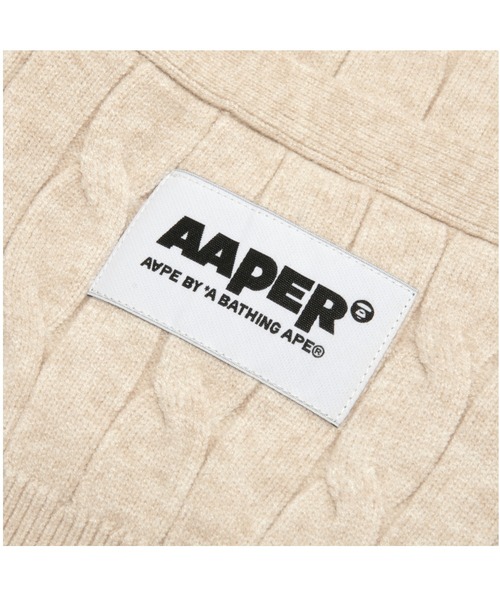 AAPE BY A BATHING APE(エーエイプバイアベイシングエイプ)の「AAPER KNIT CARDIGAN(カーディガン/ボレロ・メンズ・ネイビー/ベージュ系その他5・MEDIUM/SMALL/X-LARGE/LARGE)」の5枚目の写真