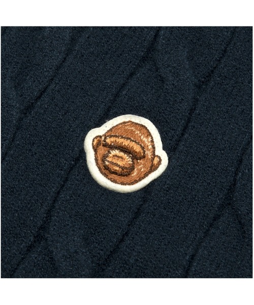 AAPE BY A BATHING APE(エーエイプバイアベイシングエイプ)の「AAPER KNIT CARDIGAN(カーディガン/ボレロ・メンズ・ネイビー/ベージュ系その他5・MEDIUM/SMALL/X-LARGE/LARGE)」の7枚目の写真