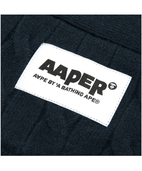 AAPE BY A BATHING APE(エーエイプバイアベイシングエイプ)の「AAPER KNIT CARDIGAN(カーディガン/ボレロ・メンズ・ネイビー/ベージュ系その他5・MEDIUM/SMALL/X-LARGE/LARGE)」の8枚目の写真