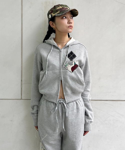 punkandyo グレーパーカー SHINYAKOZUKA パーカー ORDINARY OLD STYLE ZIP HOODIE ISSUE 7 メンズ