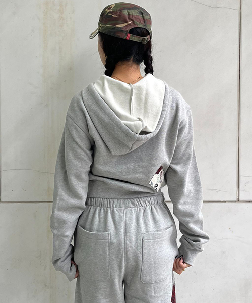 JUNKY　2個まとめ買い OPEN YY / オープンワイワイ】Knitted ARGYLE PATCHED HOODIE