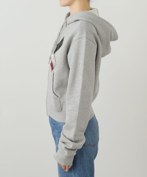 OPEN YY / オープンワイワイ】Knitted ARGYLE PATCHED HOODIE