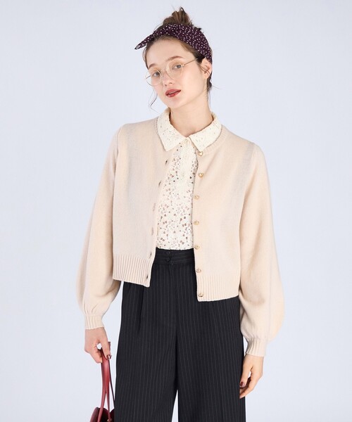 To b. by agnes b.（トゥービーバイアニエスベー）の「ラブリーカーディガン（カーディガン/ボレロ・レディース・ホワイト系その他・FREE）」の3枚目の写真