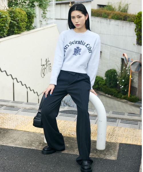 MOUSSY(マウジー)の「SWEATLIKE JAQUARD セーター(ニット/セーター・レディース・ネイビー/アイボリー/トップグレー/ボルドー・FREE)」の12枚目の写真