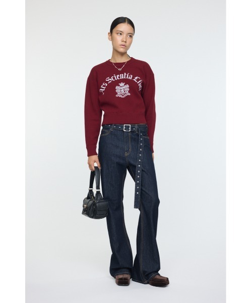 MOUSSY(マウジー)の「SWEATLIKE JAQUARD セーター(ニット/セーター・レディース・ネイビー/アイボリー/トップグレー/ボルドー・FREE)」の17枚目の写真
