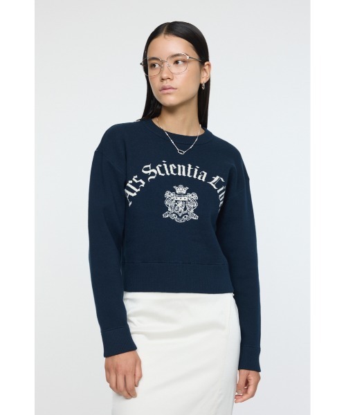 MOUSSY(マウジー)の「SWEATLIKE JAQUARD セーター(ニット/セーター・レディース・ネイビー/アイボリー/トップグレー/ボルドー・FREE)」の8枚目の写真