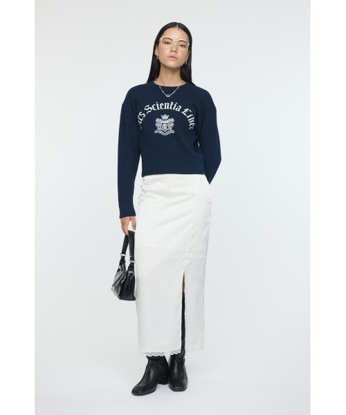 MOUSSY(マウジー)の「SWEATLIKE JAQUARD セーター(ニット/セーター・レディース・ネイビー/アイボリー/トップグレー/ボルドー・FREE)」の10枚目の写真