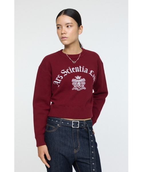 MOUSSY(マウジー)の「SWEATLIKE JAQUARD セーター(ニット/セーター・レディース・ネイビー/アイボリー/トップグレー/ボルドー・FREE)」の15枚目の写真
