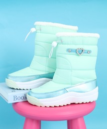 FUNALIVE（ファンアライブ）の「キッズ 防寒 ハートアクセサリー ダウンブーツ パファー ミドルブーツ（ブーツ・キッズ）」