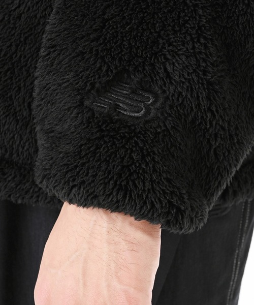 NEW BALANCE（ニューバランス）の「フリースミッドレイヤージャケット（ブルゾン・メンズ・ブラック/タン・SMALL/LARGE/X-LARGE/MEDIUM）」の6枚目の写真