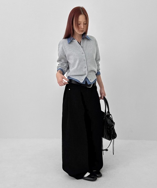 BLACKUP（ブラックアップ）の「[MADE] フォールディングコットンワイドパンツ（その他パンツ・レディース・ブラック/チャコール・LARGE/MEDIUM/SMALL）」の8枚目の写真