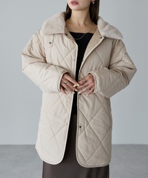 TRIANGLE PALETTE（トライアングルパレット）の「衿ファー付きキルトジャケット（その他アウター）」