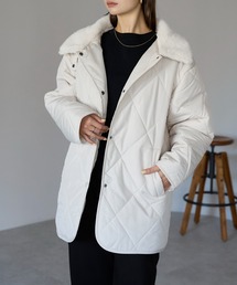 TRIANGLE PALETTE | 衿ファー付きキルトジャケット(その他アウター)