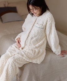 Rosemadame(ローズマダム)のケーブル柄フリースパジャマ(マタニティ/ 妊婦服)授乳楽々 妊婦服 産前・産後対応(マタニティウェア/グッズ)
