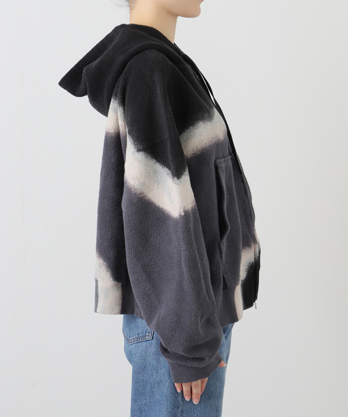 JOURNAL STANDARD(ジャーナルスタンダード)の「【NOMARHYTHM TEXTILE】 Hand dye Twist Parka(パーカー・レディース・チャコールグレー・SMALL)」の2枚目の写真