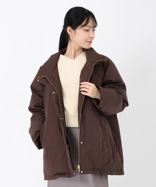 STRAWBERRY-FIELDS（ストロベリーフィールズ）の「マットツイル_2wayファーフード中綿アウター（その他アウター・レディース・オフホワイト/ブラック/ブラウン・2）」の13枚目の写真