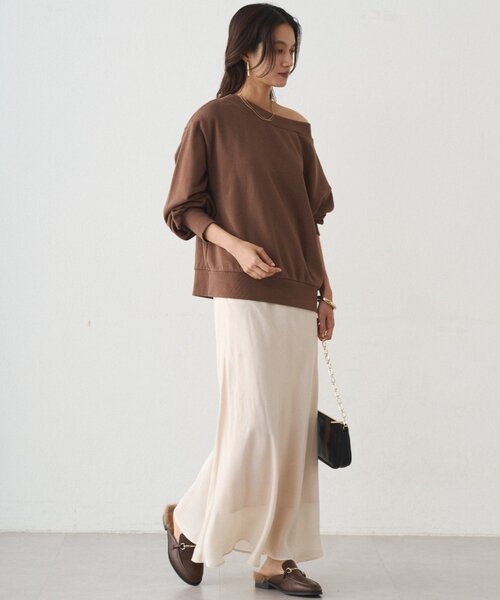 LOUNGEDRESS(ラウンジドレス)の「キュプラマーメイドスカート(スカート・レディース・ブラック/オフホワイト/ブラウン・SMALL/MEDIUM)」の12枚目の写真