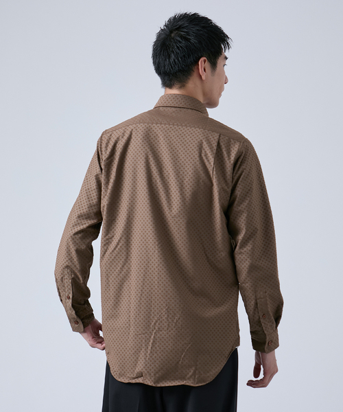 B.C STOCK(ベーセーストック)の「フロッキープリント スポーツシャツ(シャツ/ブラウス・メンズ・ブラック/ベージュ・MEDIUM/LARGE)」の10枚目の写真