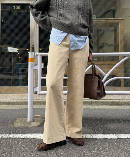 fredy emue（フレディエミュ）の「コーデュロイストレートパンツ（その他パンツ・レディース・イエロー/ベージュ/ピンク/チャコールグレー・36/38）」の14枚目の写真