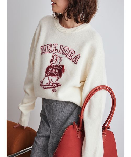 セール】MILAOクルーネックジャガードニット（ニット/セーター）｜Mila