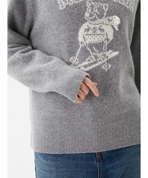 セール】MILAOクルーネックジャガードニット（ニット/セーター）｜Mila