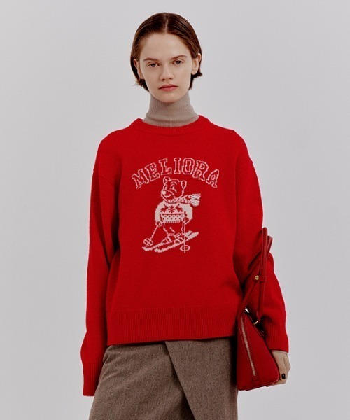 セール】MILAOクルーネックジャガードニット（ニット/セーター）｜Mila