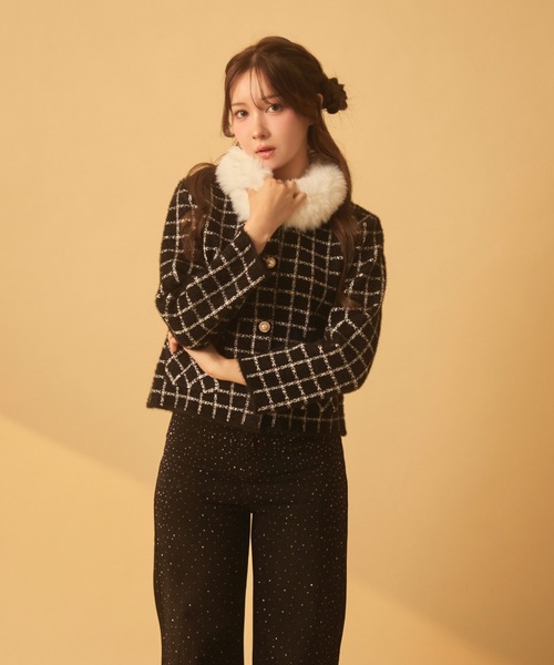 セール】フェイクファーニットブルゾン（ブルゾン）｜TITTY&CO.（ティ