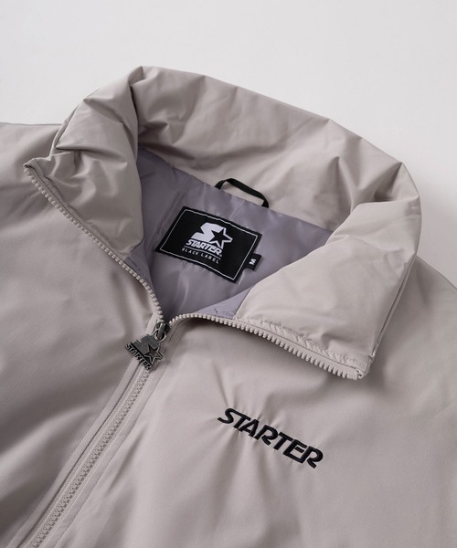 STARTER（スターター）の「【88】【STARTER/スターター】ロゴワンポイント スタンド ファイバーダウン ジャケット/【防風】【撥水】【ストレッチ】（ダウンジャケット/コート・メンズ・ブラック/カーキ/チャコールグレー/グレー・M/L/XL）」の8枚目の写真