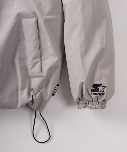 STARTER（スターター）の「【88】【STARTER/スターター】ロゴワンポイント スタンド ファイバーダウン ジャケット/【防風】【撥水】【ストレッチ】（ダウンジャケット/コート・メンズ・ブラック/カーキ/チャコールグレー/グレー・M/L/XL）」の9枚目の写真