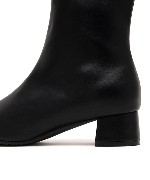 JELLY BEANS（ジェリービーンズ）の「プレーンストレッチショートブーツ(204-57139)JELLY BEANS(ジェリービーンズ)（ブーツ・レディース・ブラック系/ブラック・S/M/L）」の6枚目の写真