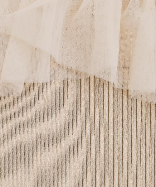 index（インデックス）の「クロスチュールフリルリブニット【洗濯機OK/抗ピル】（ニット/セーター・レディース・チャコールグレー/ナチュラル/ベビーピンク/ブラック系7・36/38/40）」の22枚目の写真