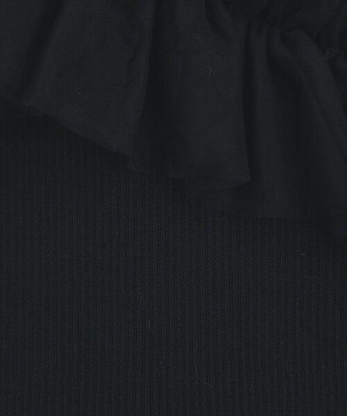 index（インデックス）の「クロスチュールフリルリブニット【洗濯機OK/抗ピル】（ニット/セーター・レディース・チャコールグレー/ナチュラル/ベビーピンク/ブラック系7・36/38/40）」の5枚目の写真